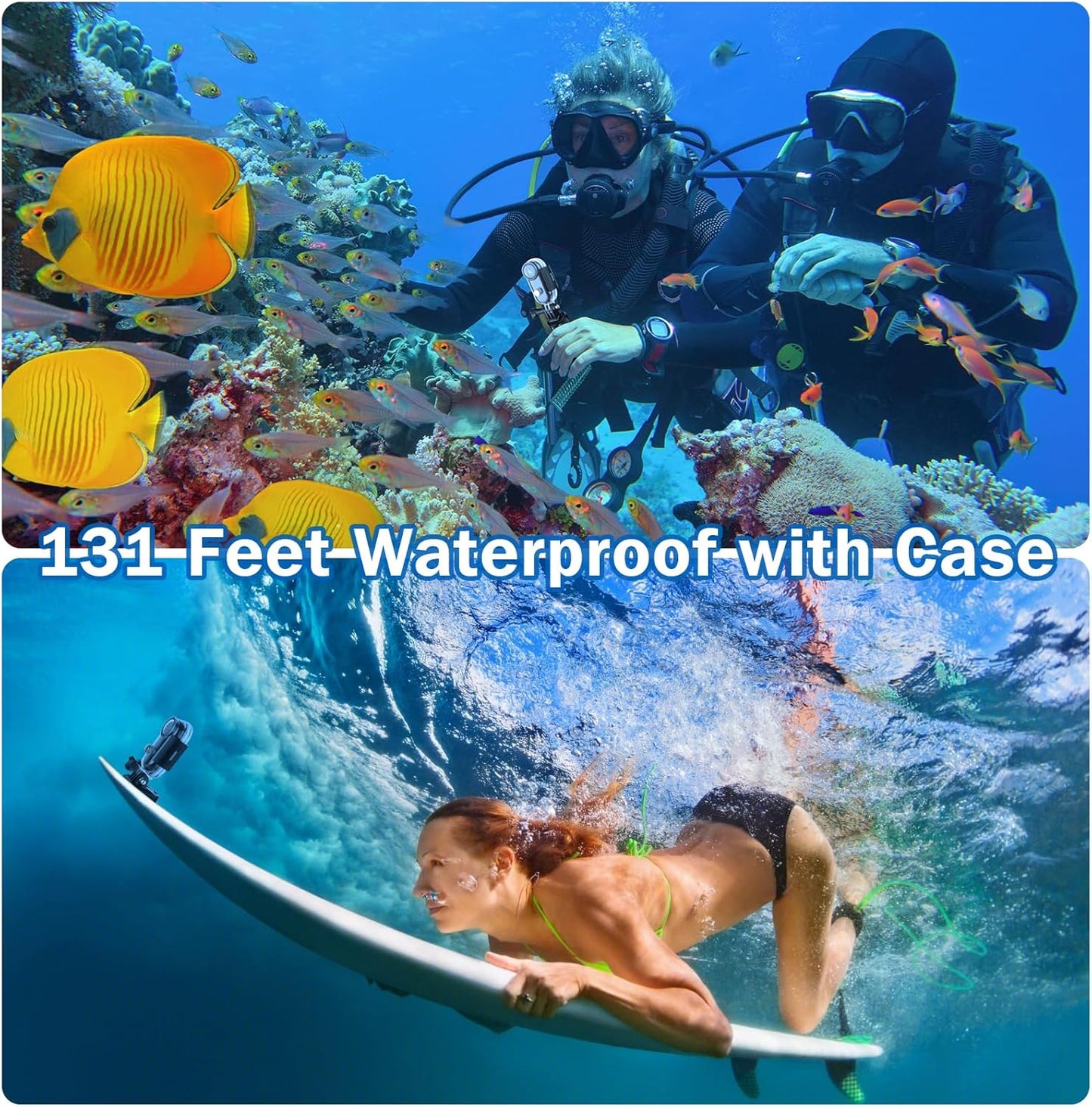 Aqualith™ Waterproof Action Camera – Built for Surf, Dive, and Extreme POV